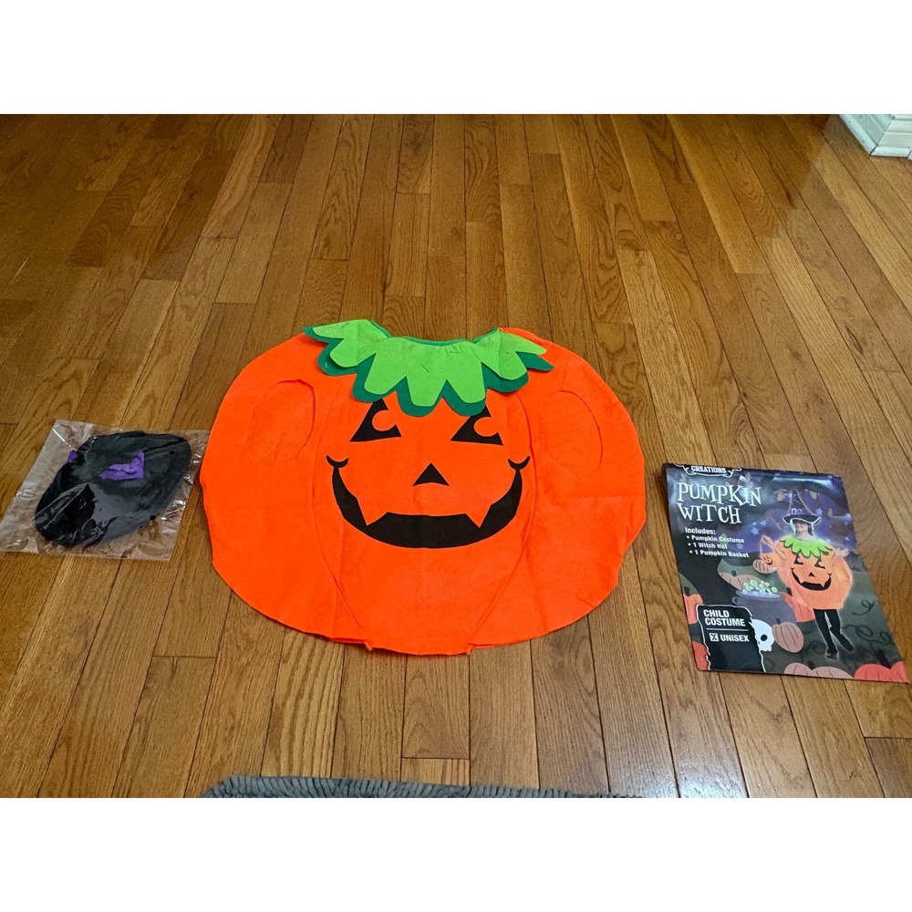 Spooktacular Creations Pumpkin Witch Child Costume Unisex Orange Standard 20650